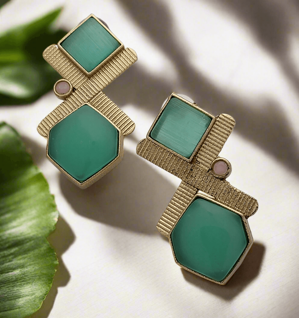 Geometric stone earrings - Mirae