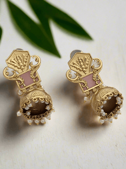 Jhumkha in gold finish - Mirae