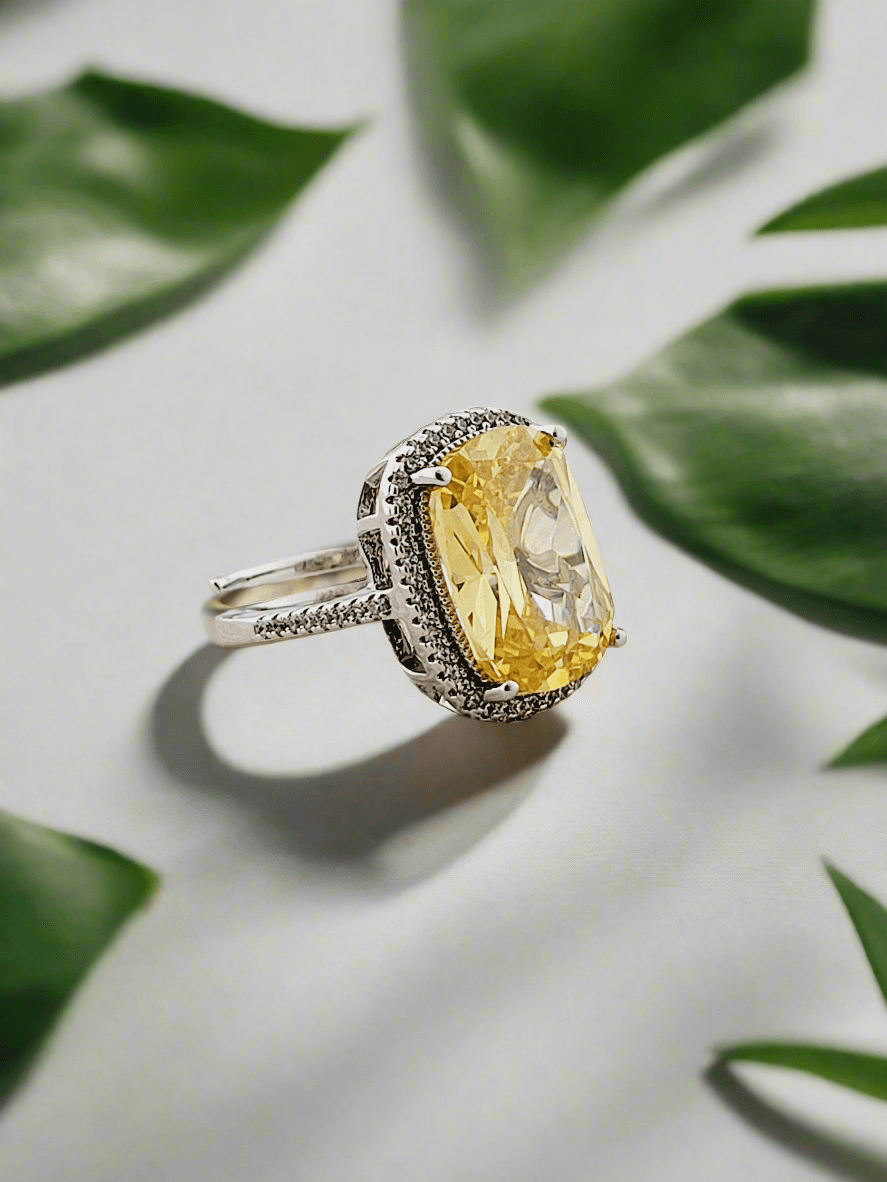 Gemstone Halo Ring - Mirae 