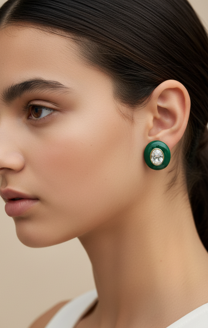 Sparkel & Chic Crystal encrusted stud earrings