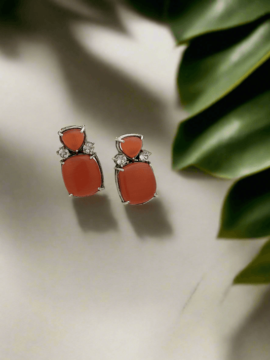 Pastel stones stud earrings - Mirae 