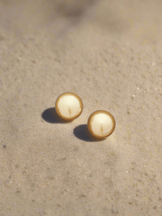 Golden pearl studs - Mirae 