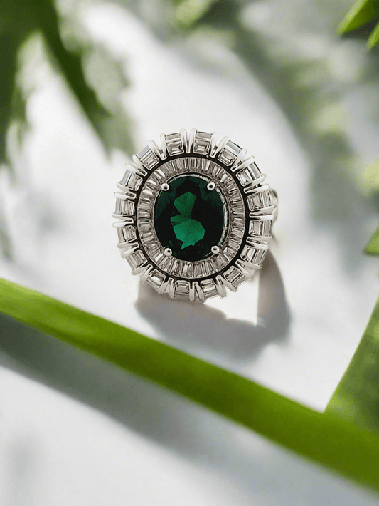 Crystal Cocktail Ring - Mirae 