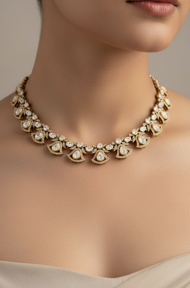 MODERN & DELICATE NECKLACE SET FOR SUBTLE OPULANCE