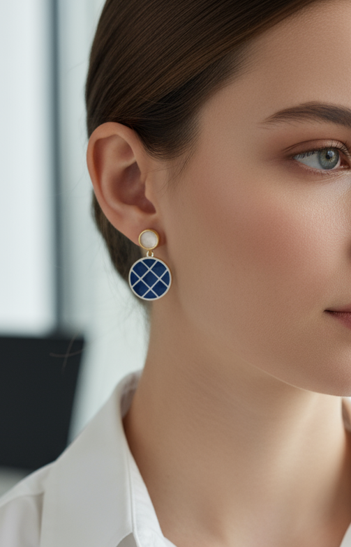 Checkered earrings