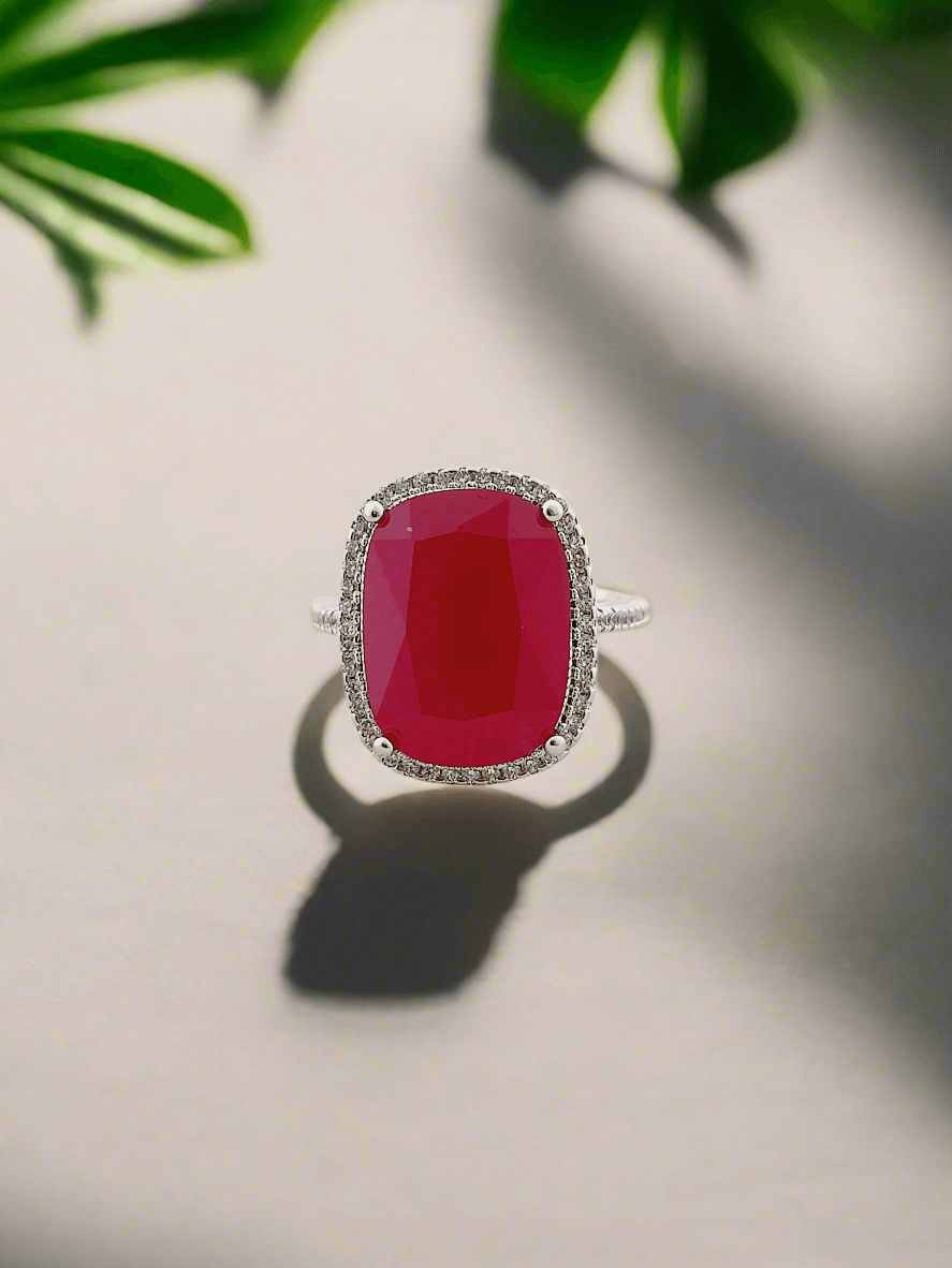 Gemstone Halo Ring - Mirae 