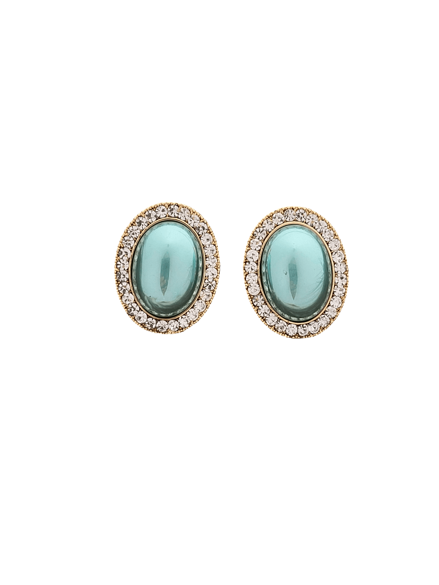 Classic pearl studs with diamonds - Mirae 