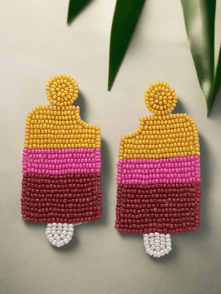 Bitten Popsicle Beaded Earrings - Mirae 