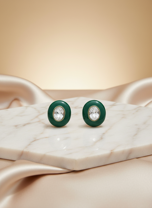 Sparkel & Chic Crystal encrusted stud earrings