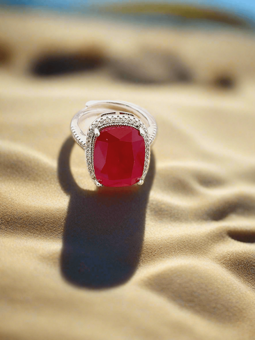 Gemstone Halo Ring - Mirae 