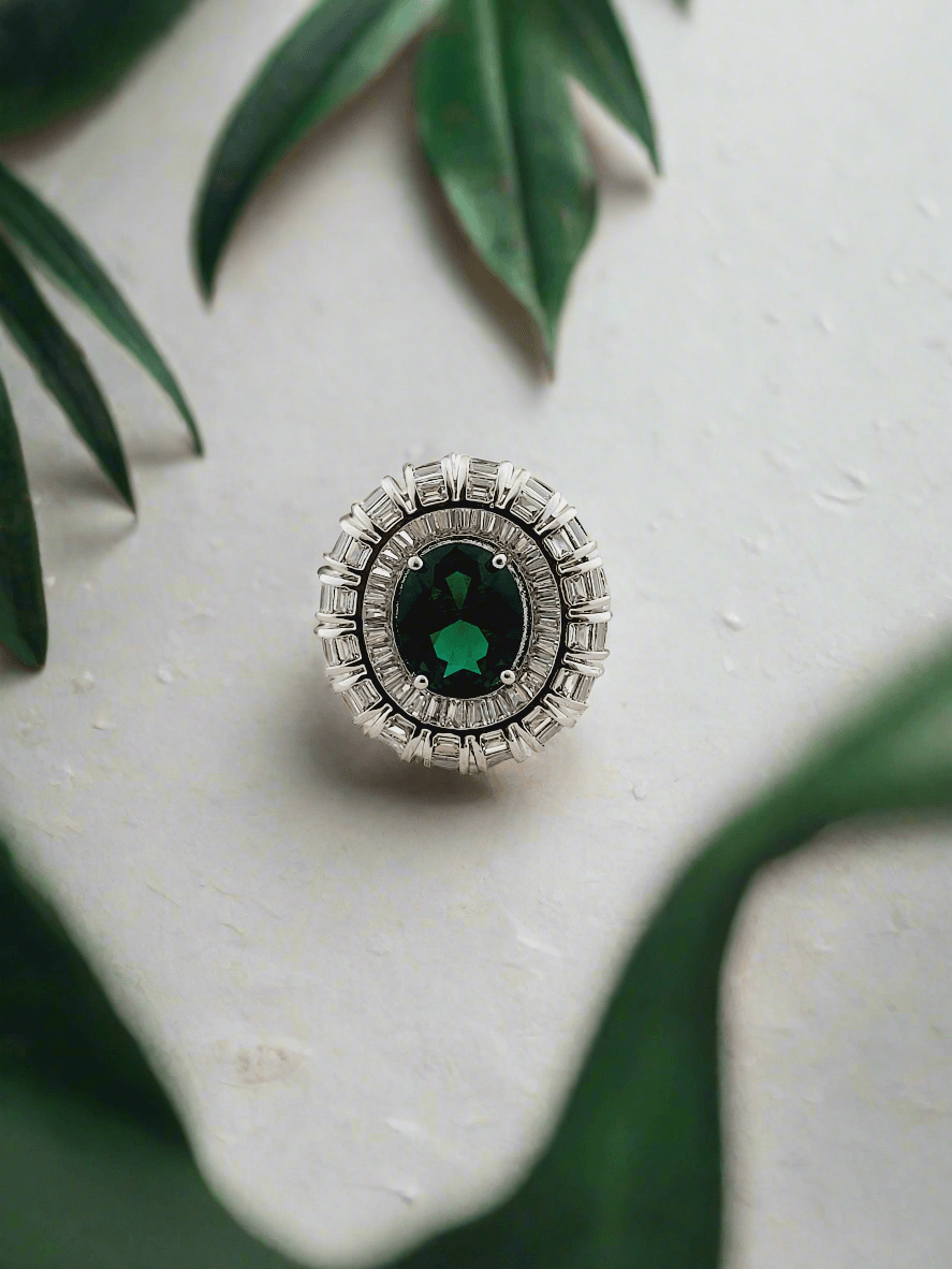 Crystal Cocktail Ring - Mirae 