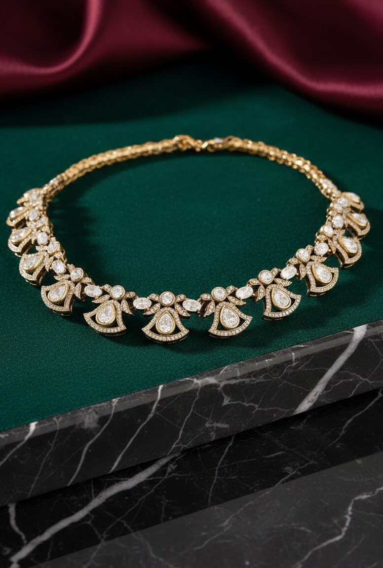 MODERN & DELICATE NECKLACE SET FOR SUBTLE OPULANCE