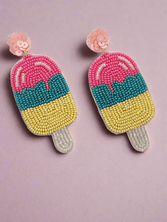 Popsicle Beaded Dangle Earrings - Mirae 