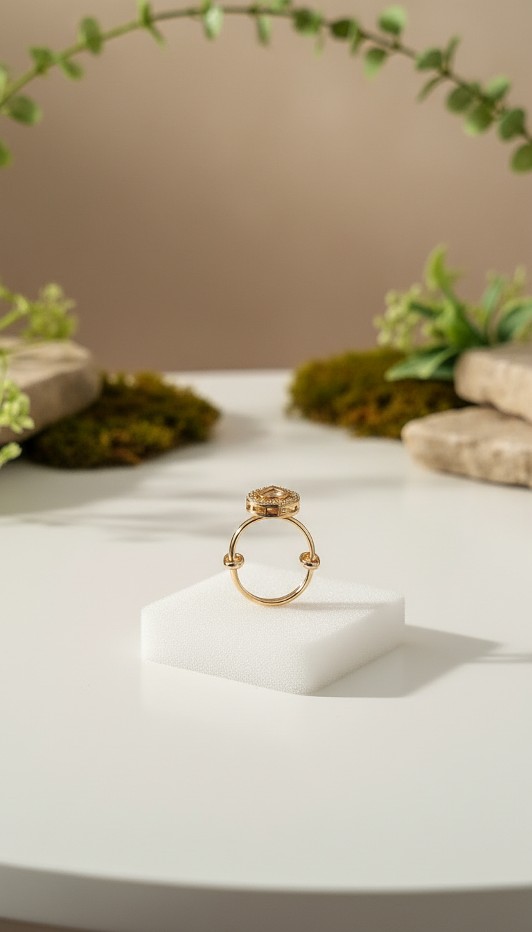 The Sunlit Pear-Cut Ring