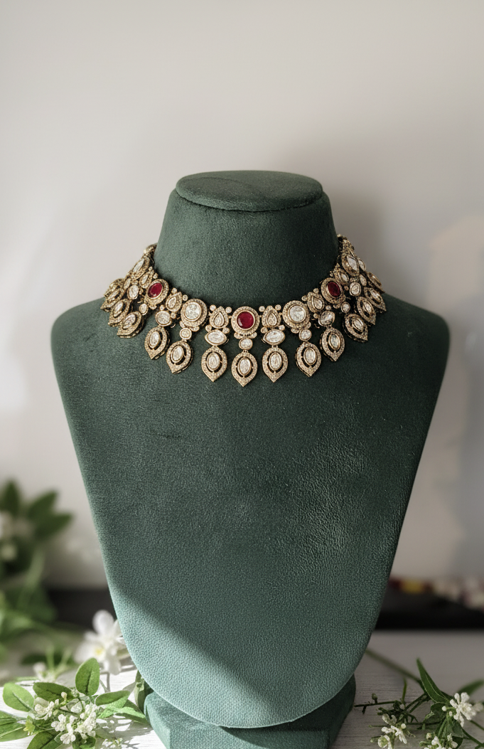 Heirloom-Style Kundan & Gemstone Set