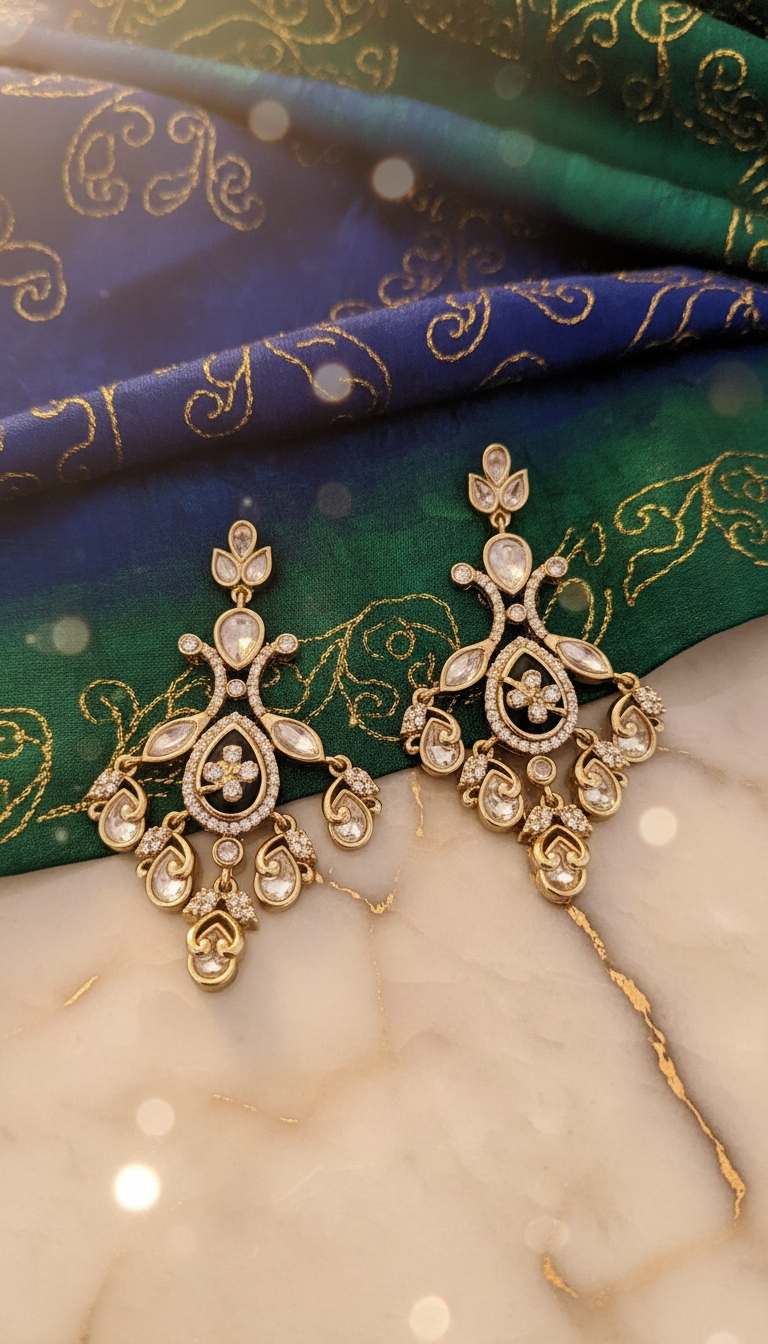 The Graceful Kundan Drop Necklace Set